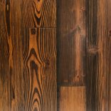 Reclaimed Heart Pine, Milled Face, Wire Brushed, Molasses Stain