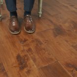 Hard Maple, Hand Scraped Face & Edges, Antique Mahogany Stain - shoes