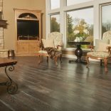 Live Sawn White Oak, Hand Scraped, Wire Brushed, Custom Dark Walnut Stain - chairs