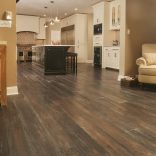 Live Sawn White Oak, Hand Scraped, Wire Brushed, Custom Dark Walnut Stain - kitchen