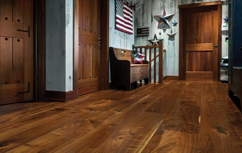 Walnut, Natural Character, Natural Finish - Americana room
