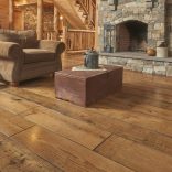 Live Sawn White Oak, Hand Distressed, Black Bleed, New England Walnut Stain - living room