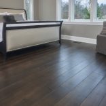 Hard Maple, Light Wire Brushed, Custom Dark Walnut Stain - bedroom