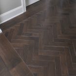 Hard Maple, Light Wire Brushed, Custom Dark Walnut Stain - herringbone