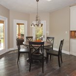 Live Sawn White Oak, Hand Scraped, Wire Brushed, Custom Dark Walnut Stain - table