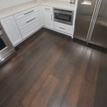 Hard Maple, Light Wire Brushed, Custom Dark Walnut Stain - kitchen