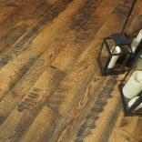 White Oak, Skip Planed, Wire Brushed, Oak Lodge Stain