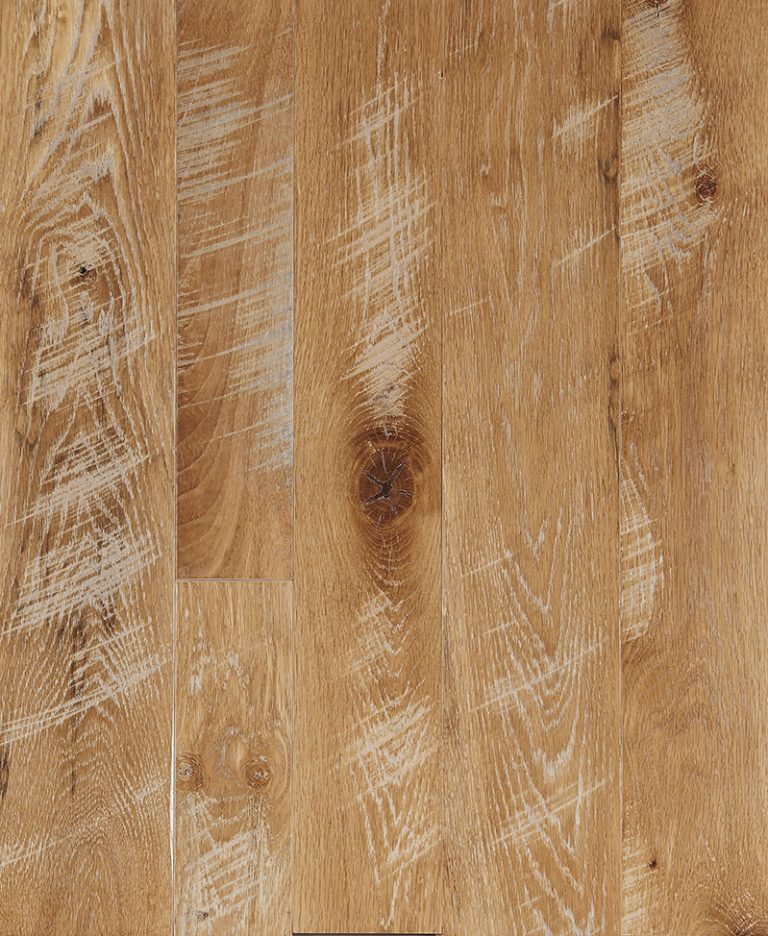 White Oak, Skip Planed, White Dye, Natural Finish