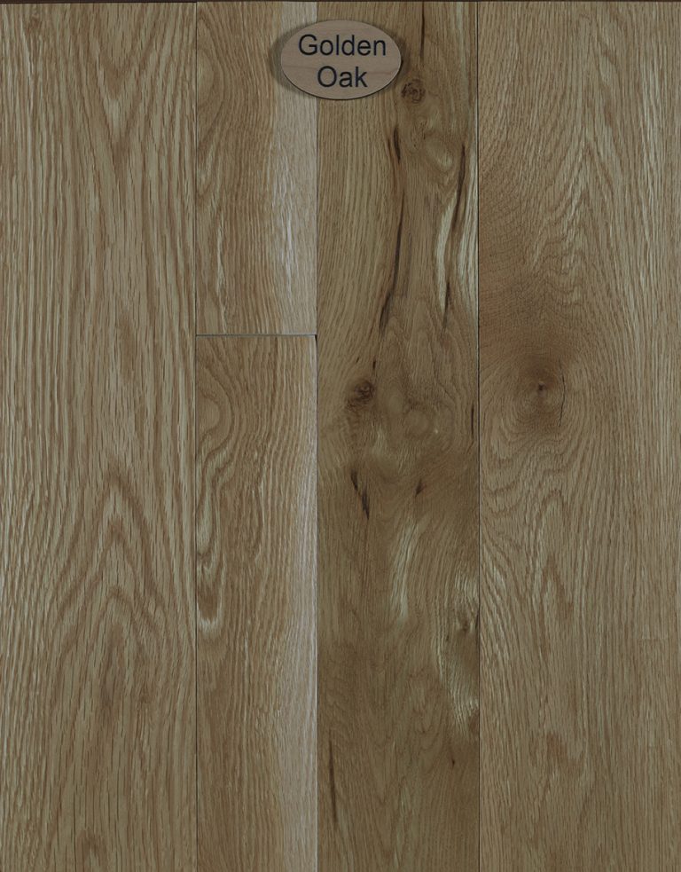 White Oak, Natural Character, Golden Oak Stain