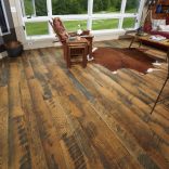 White Oak, Skip Planed, Wire Brushed, Oak Lodge Stain - chair