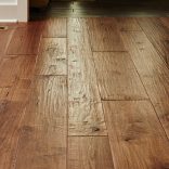 Walnut, Natural Character, Hand Scraped, Natural Finish - hand scrape detail