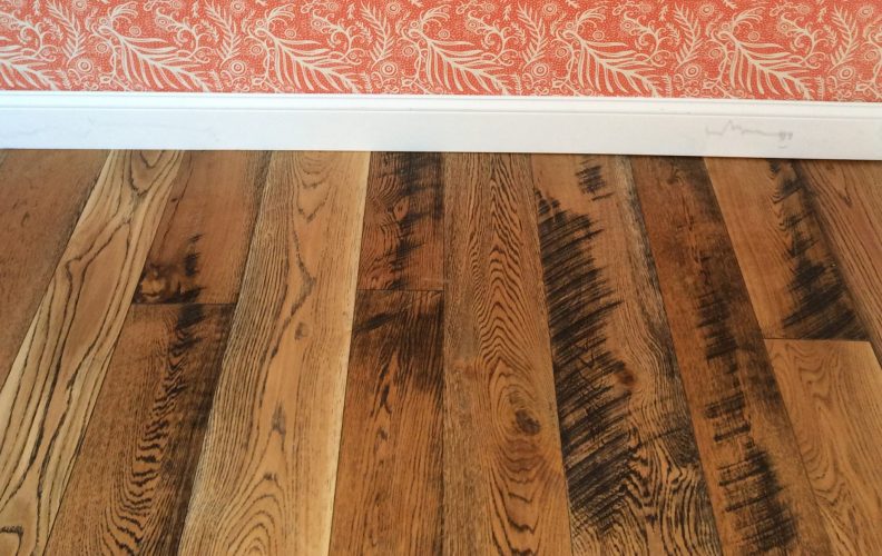 White Oak, Skip Planed, Wire Brushed, Oak Lodge - nursery