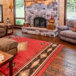 White Oak, Skip Planed, Black Bleed, Molasses Stain - living room