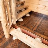 White Oak, Skip Planed, Black Bleed, Molasses Stain - stairs
