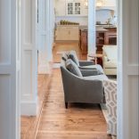 Hard Maple, Natural Character, Hand Scraped, Antique Mahogany Stain - living room