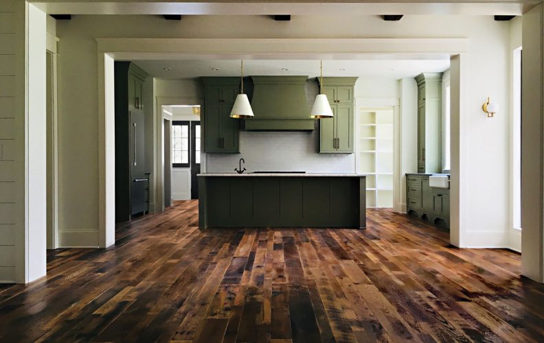 Reclaimed Oak, Natural Face, Custom Natural Finish - kitchen