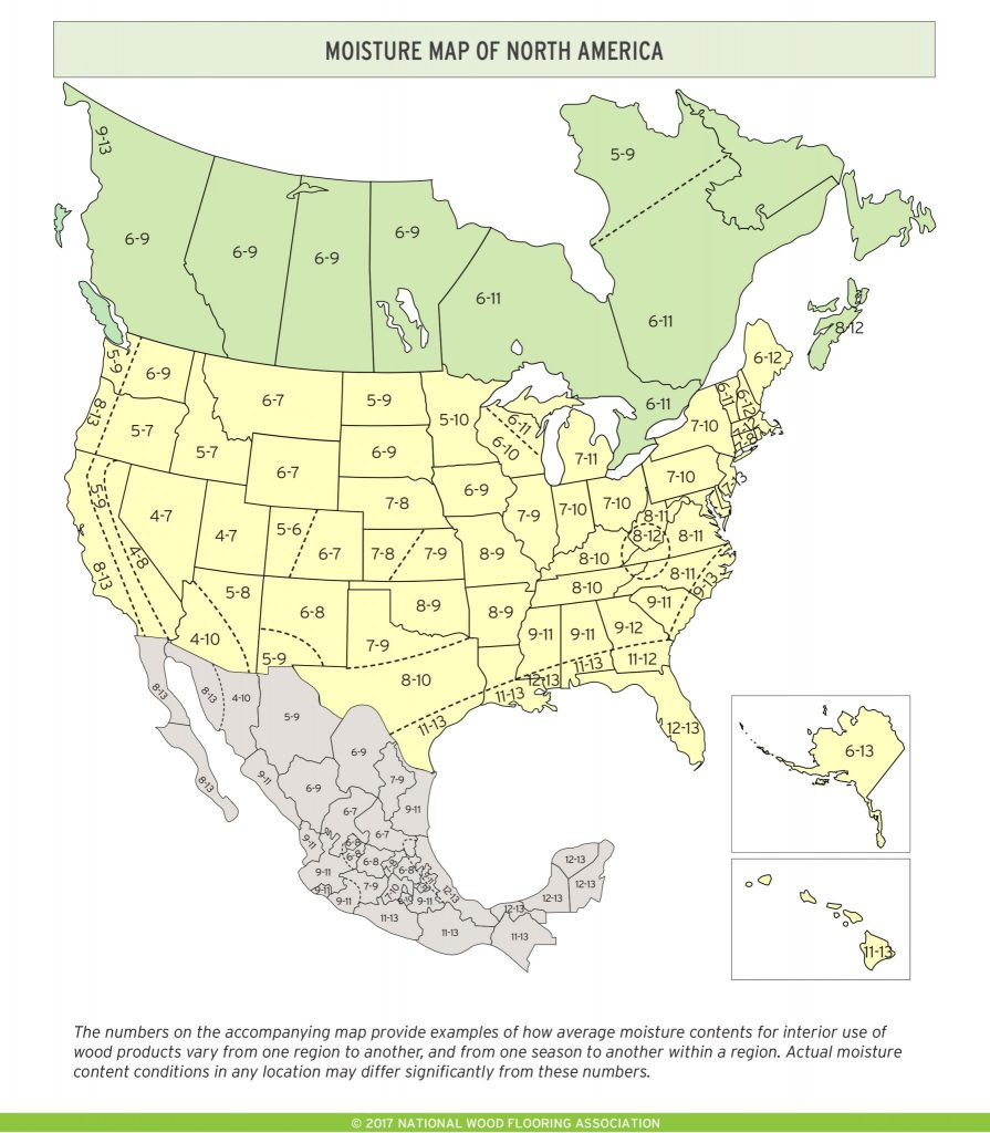 Moisture Map of North America