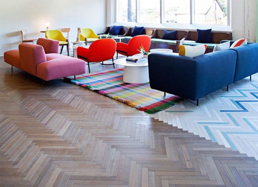 example of custom stain wood flooring