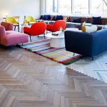 Rift & Quartered White Oak, Glacier Park Stain, Herringbone - hotel