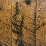 White Oak, Natural Character, Skip Planed, Wire Brushed, Black Bleed, Golden Oak Stain