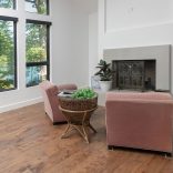 Hard Maple, Natural Character, Black Bleed, Hand Scraped, Spanish Oak stain - fireplace