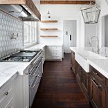 Reclaimed Oak, Natural & Milled Face, Tobacco Stain - kitchen