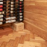 Red Birch, Hand Select, Natural Finish, Herringbone - wine cellar