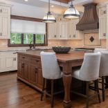Live Sawn White Oak, Footworn Black Bleed, Molasses Stain - kitchen