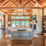 Live Sawn White Oak, Footworn Black Bleed, Molasses Stain - living room