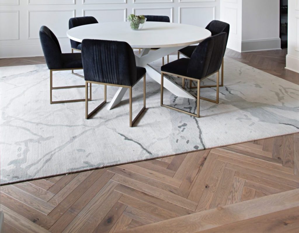 examples of herringbone hardwood flooring